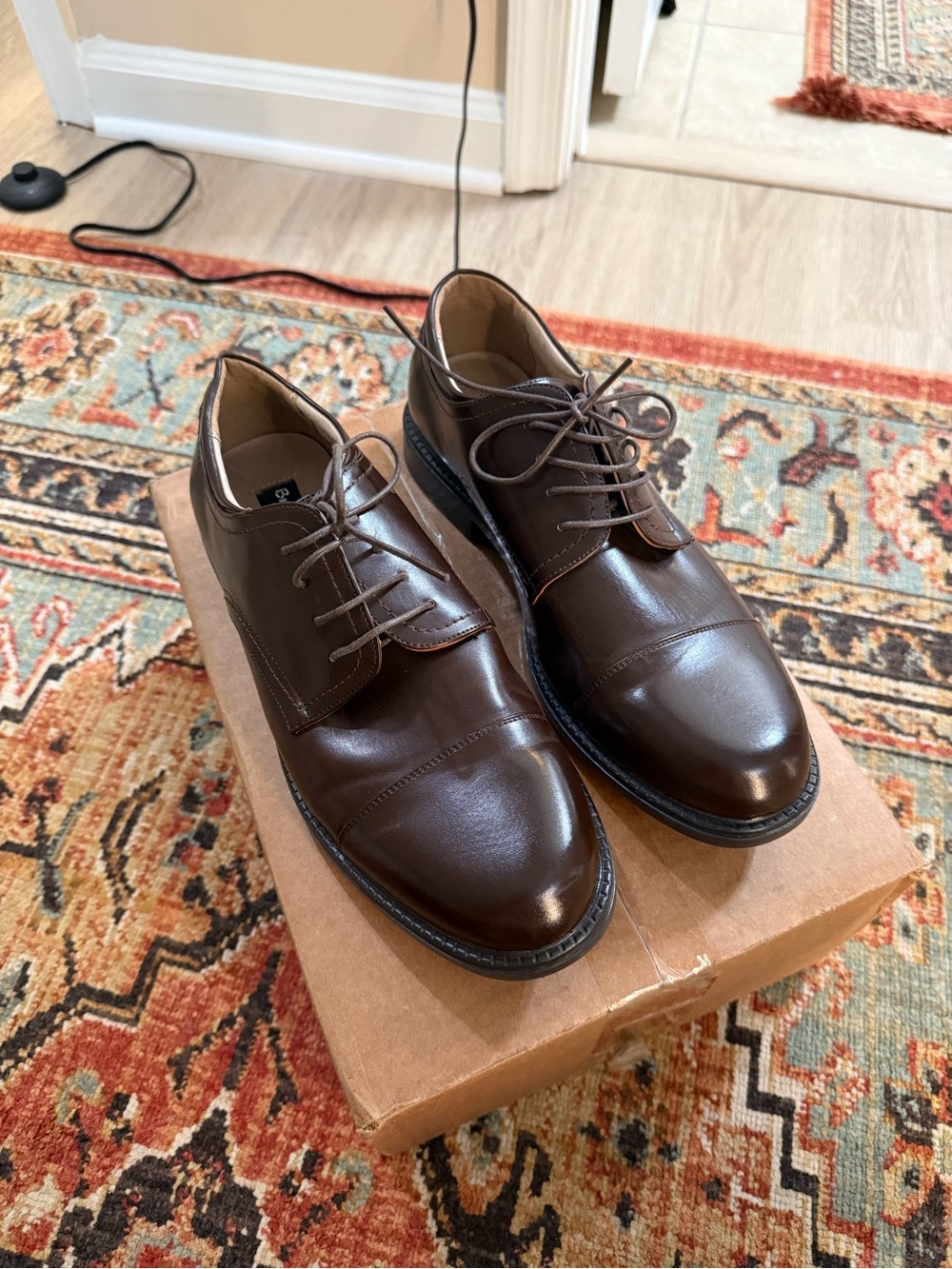 NWOT Men's Brown Bruno Marc Leather Dress Shoes